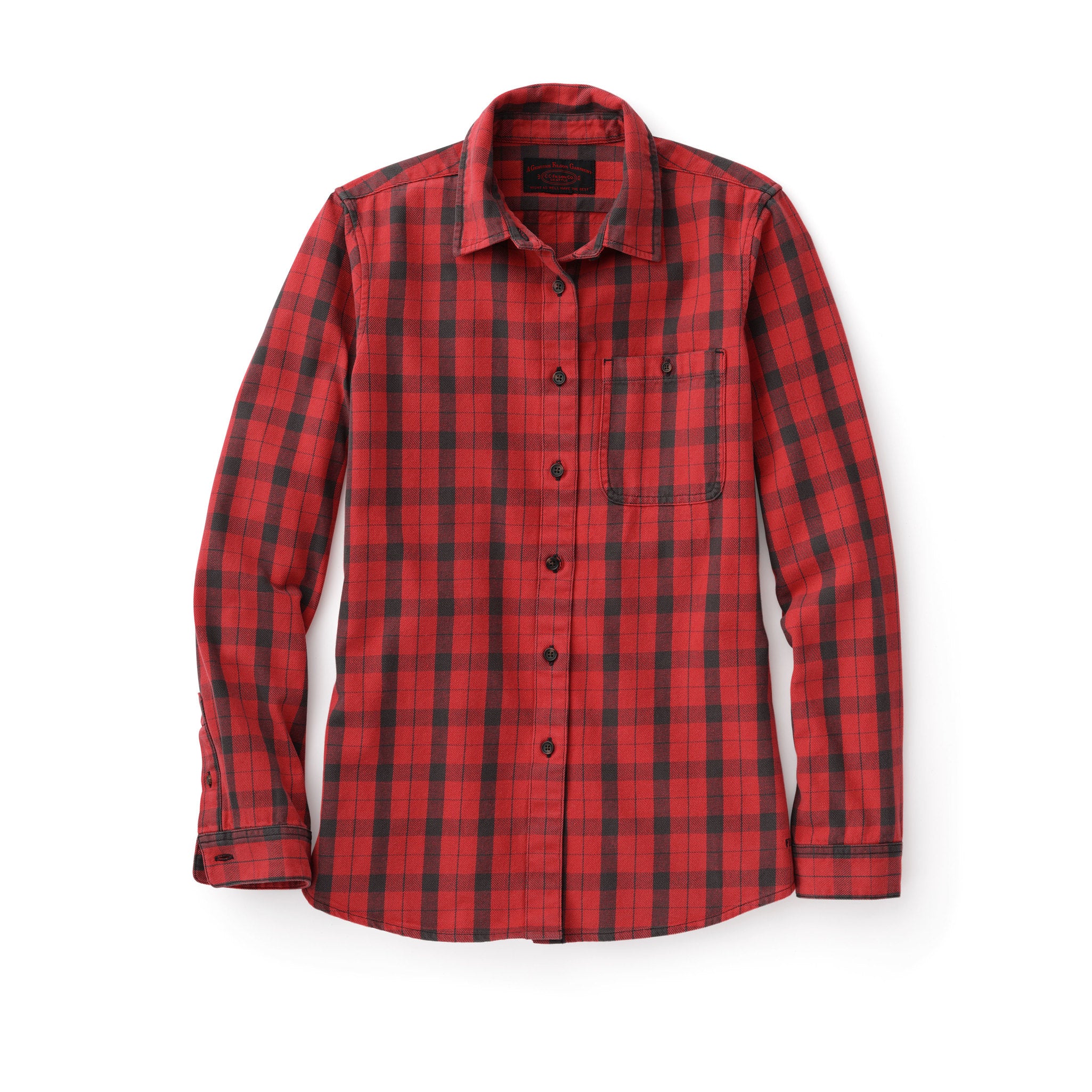 Women's Vintage Wash Alaskan Guide Shirt - Flame/gray - Image 2