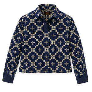 Women's Colchuck Short Jacket - Navy / Sage Jacquard