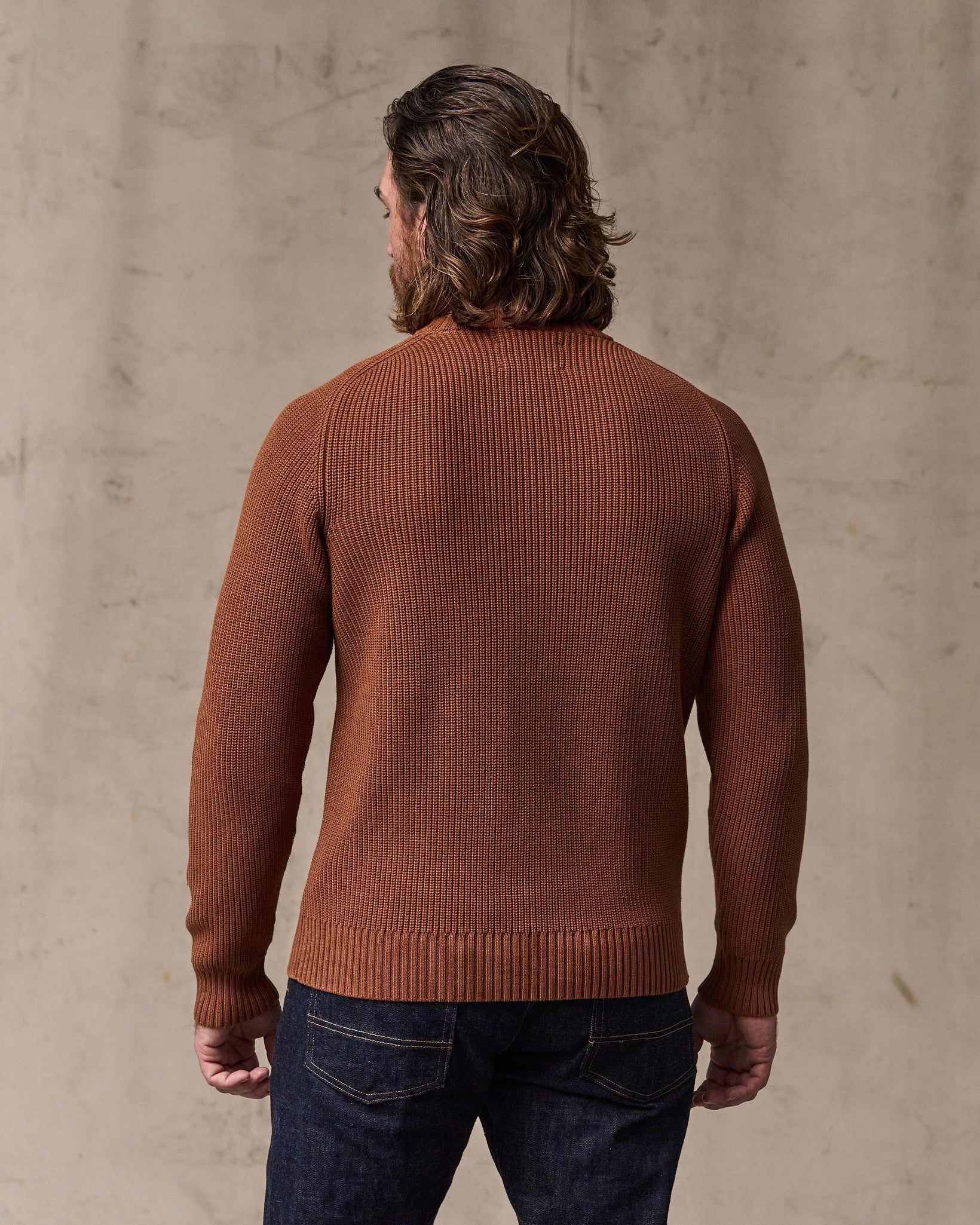 Vintage Cotton Crewneck Sweater - Rust - Image 2