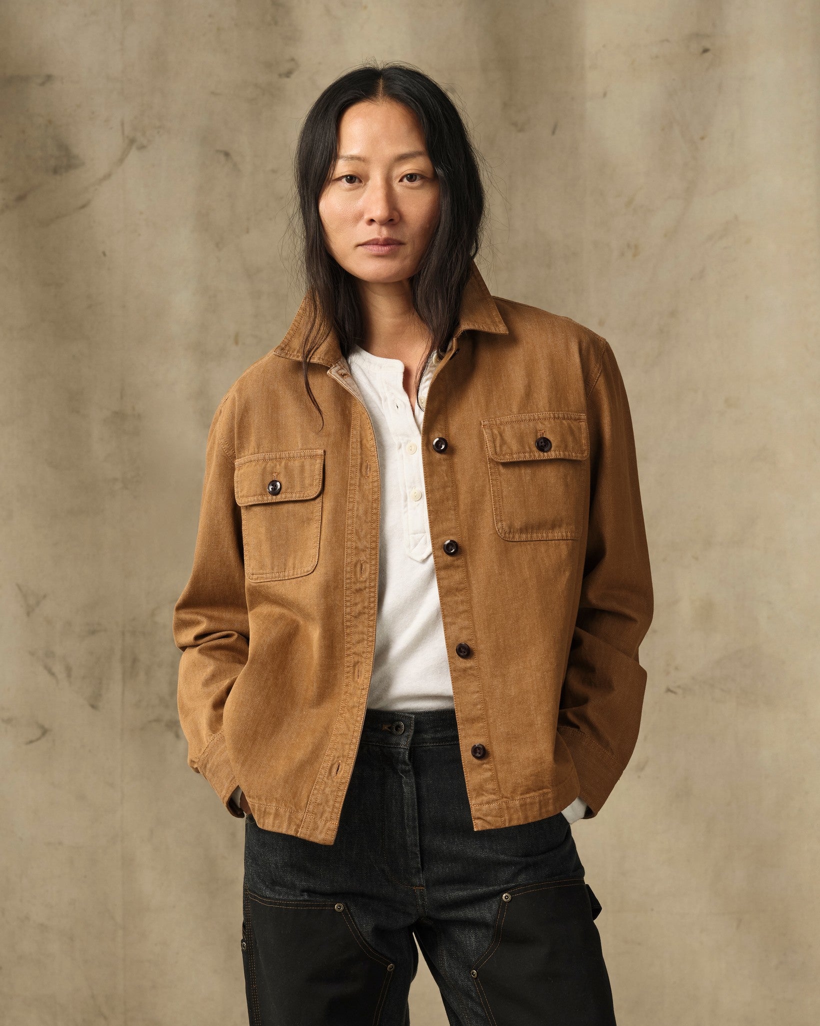Women's Denim Shirt - Harvest Tan - Image 3