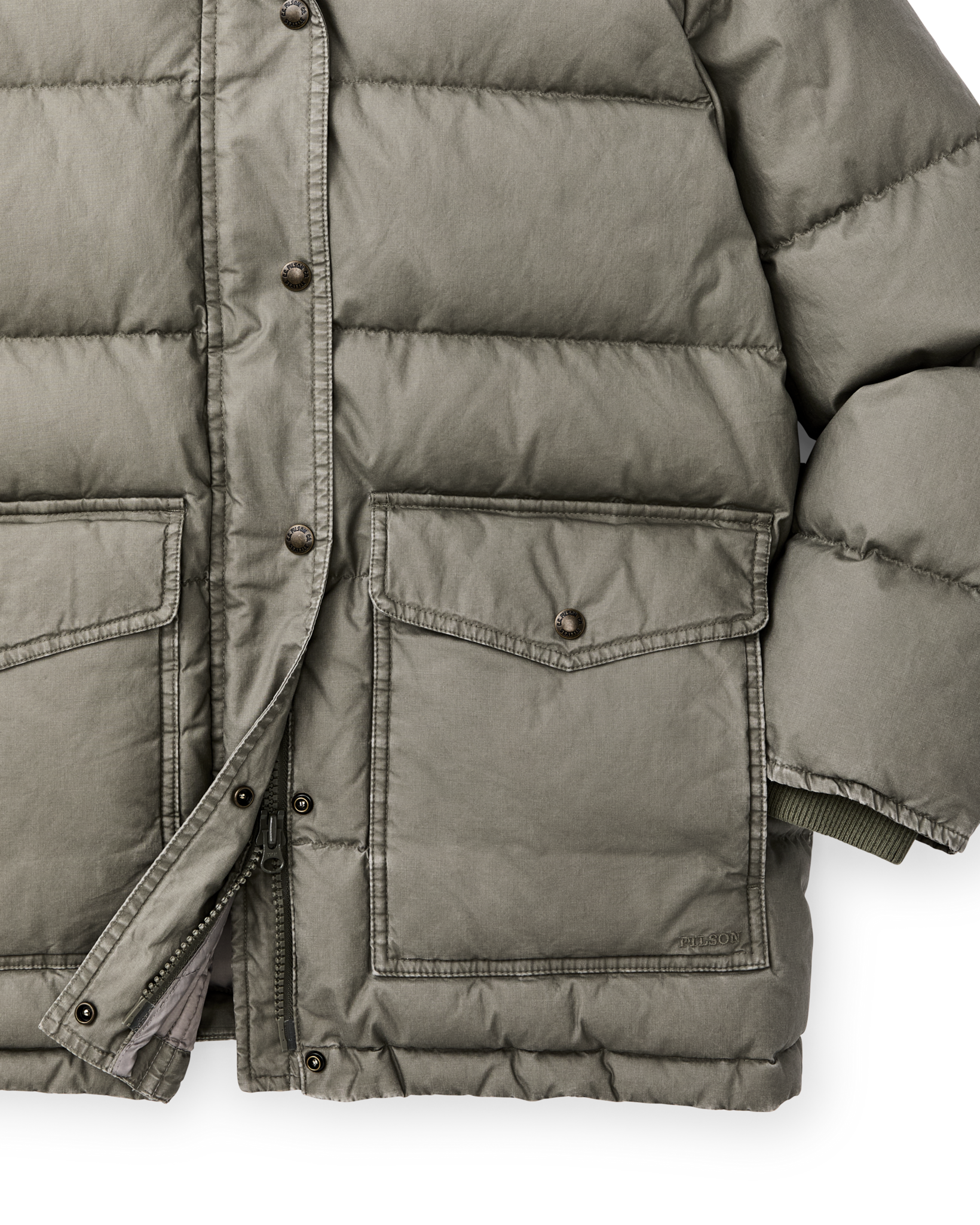 Women's Heritage Cotton Down Parka - Smokey Olive - Image 9