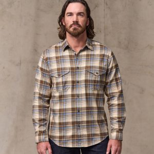 Alternative view of Lightweight Alaskan Guide Shirt - Cream / Blue / Multi Plaid