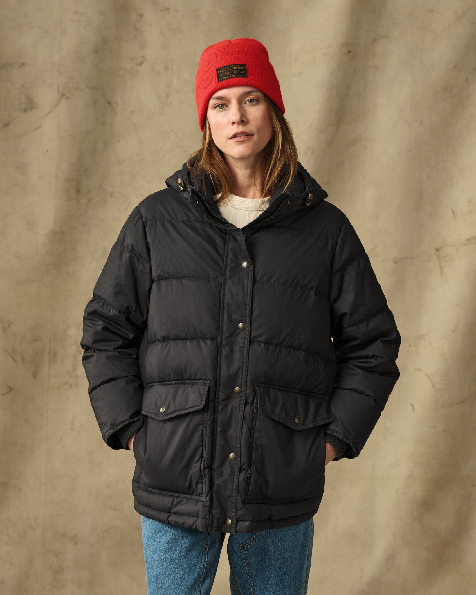 Women's Heritage Cotton Down Parka - Black