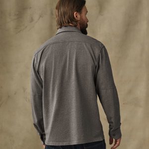 Alternative view of Field Knit Pullover Shirt - Smoke Heather
