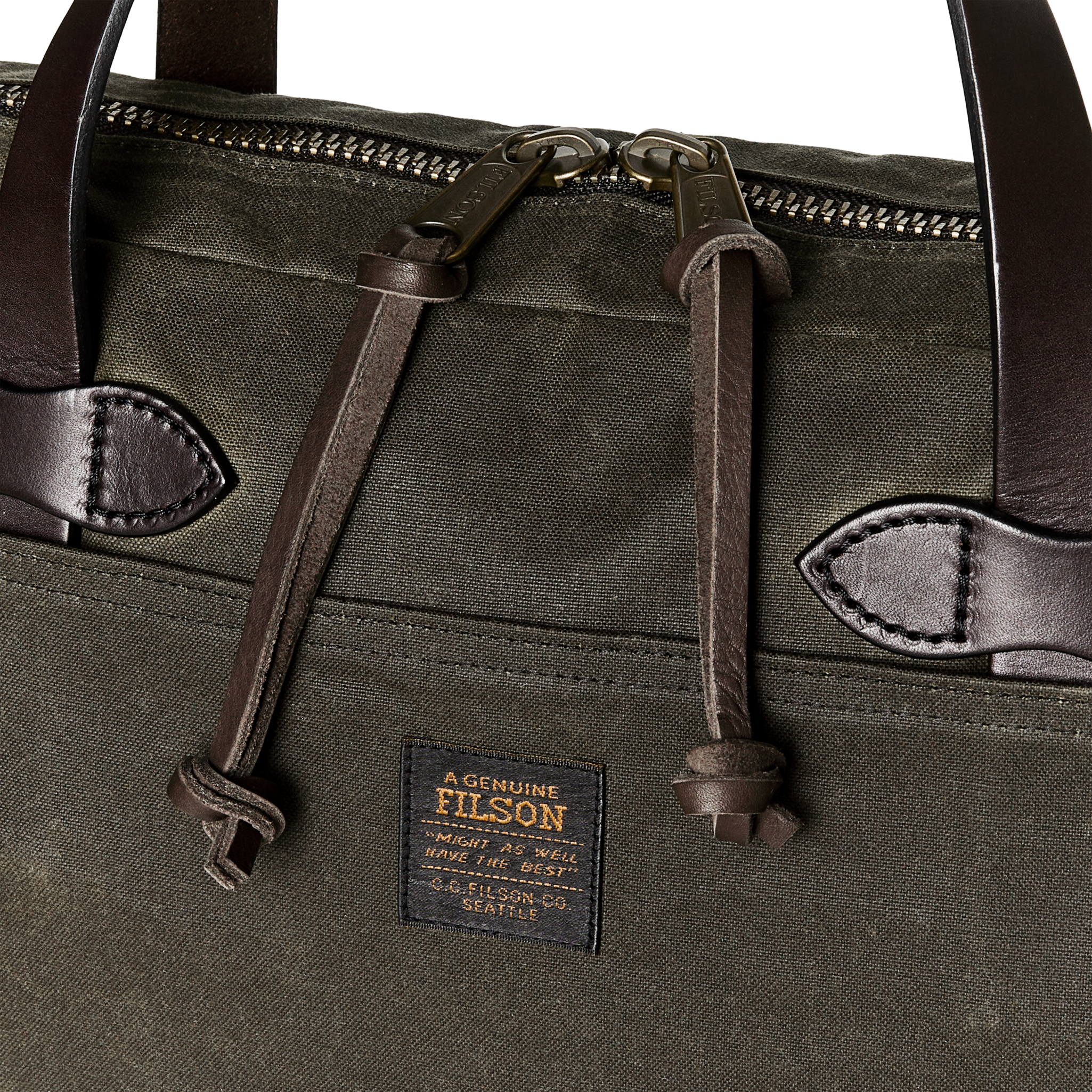 Tin Cloth Compact Briefcase - Otter Green - Image 7