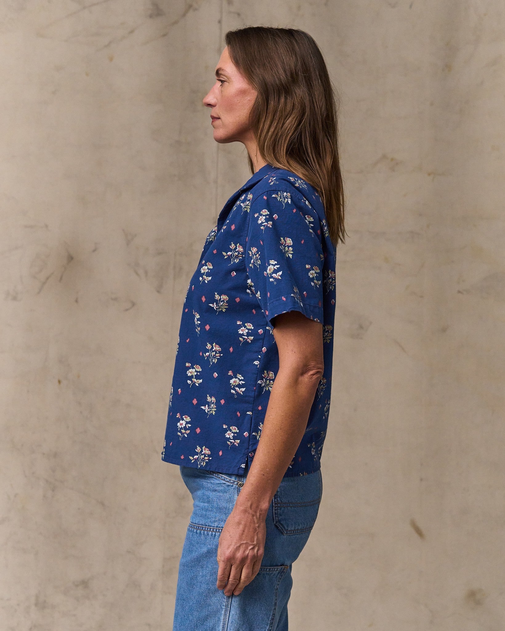 Women's Camp Shirt - Indigo / Floral - Image 3