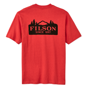 Alternative view of Frontier Logo T-shirt - Aurora Red / Scenic Mark