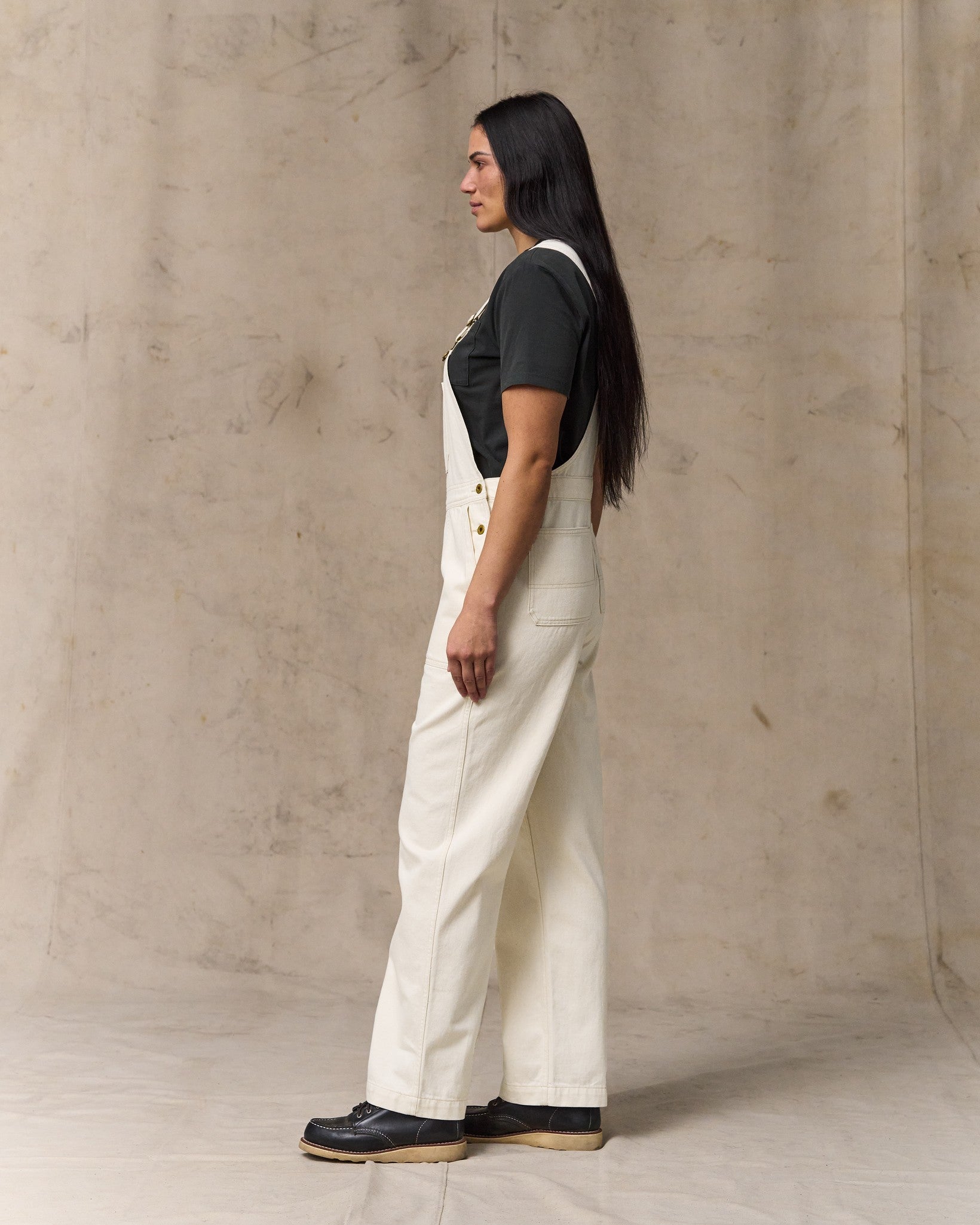 Women's Denim Overalls - Natural Seed - Image 3