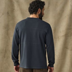 Alternative view of Field Knit Henley - Bluefin