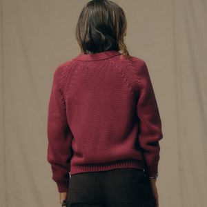 Alternative view of Women's Rustic Cotton Cardigan - Burgundy