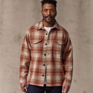 Wool Jac-shirt - Brick Multi Plaid