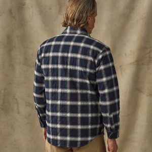 Alternative view of Insulated Flannel Jac-Shirt - Navy / Cream Plaid