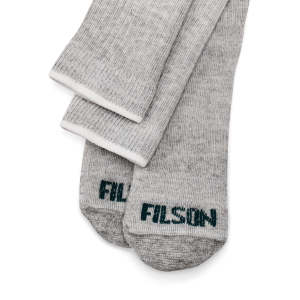 Alternative view of Midweight Traditional Crew Socks - Gray Heather