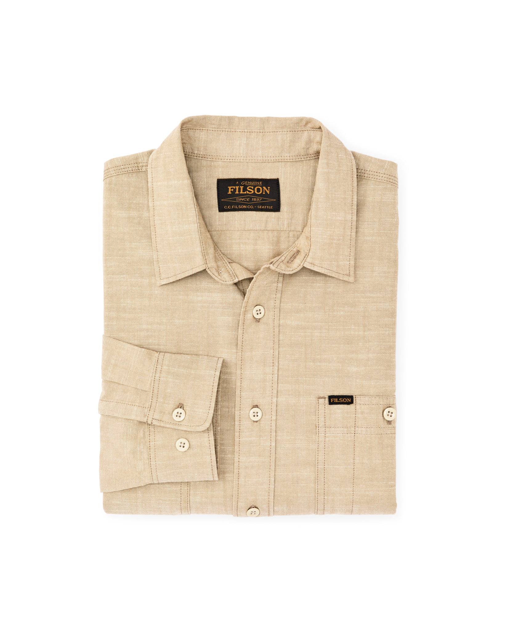 Chambray Cpo Shirt - Tan - Image 6