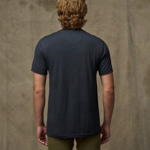 Alternative view of 210g Merino Wool Short Sleeve Crewneck T-Shirt - Dark Navy