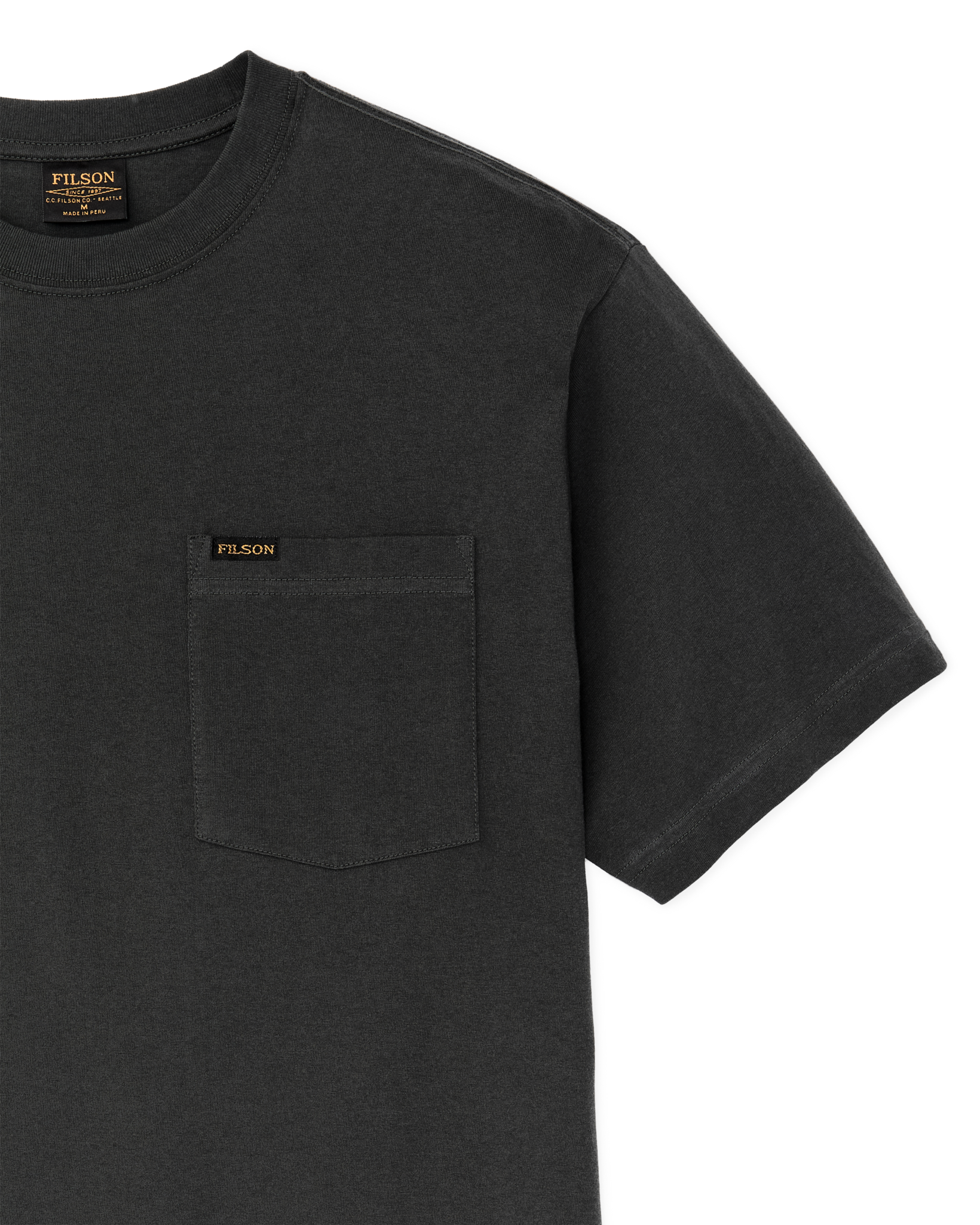 Outfitter Pocket T-shirt - Faded Black - Image 7
