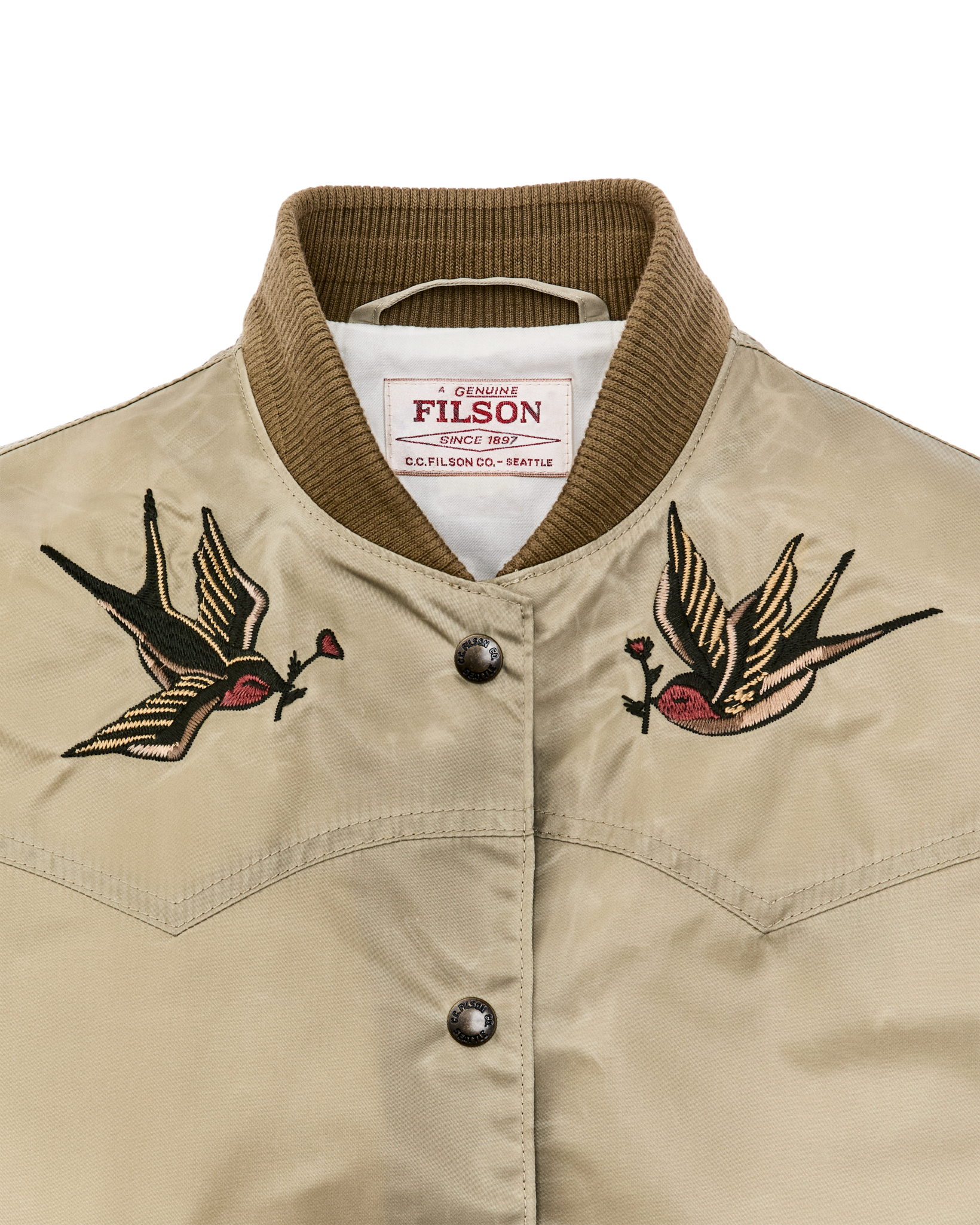 Women's Western Satin Jacket - Silver Sage - Image 8