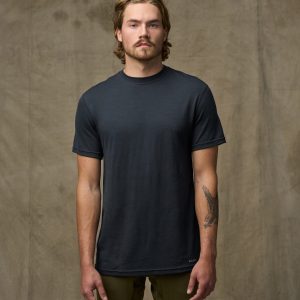 210g Merino Wool Short Sleeve Crewneck T-Shirt - Dark Navy