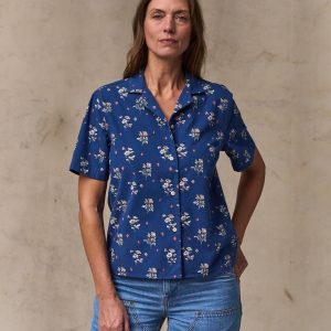 Women's Camp Shirt - Indigo / Floral