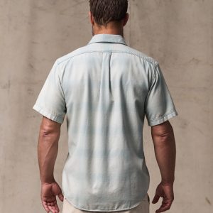 Alternative view of Short Sleeve Lightweight Alaskan Guide Shirt - Indigo Plaid