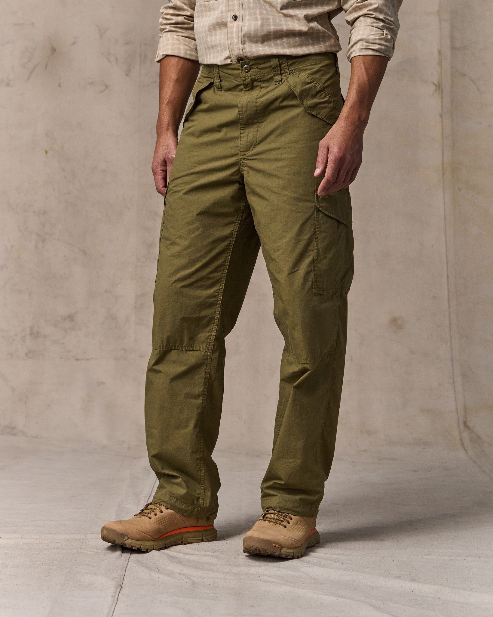 Tropical Poplin Cargo Pants - Military Olive - Image 4