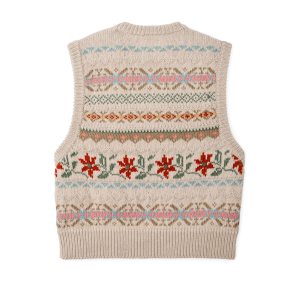 Alternative view of Women's Jacquard Cotton Vest - Flower Jacquard