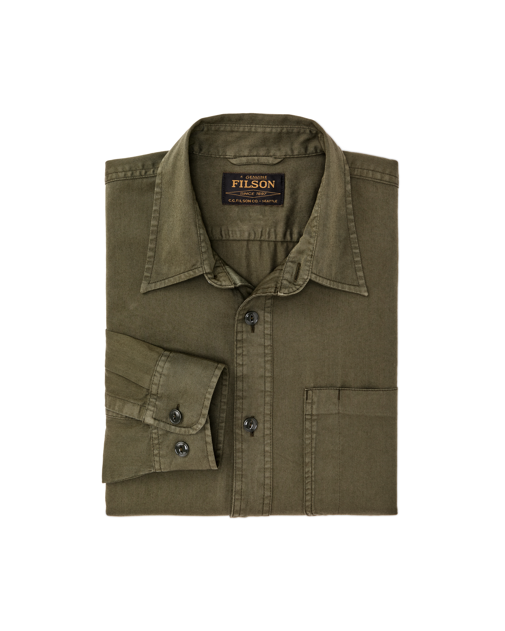 4.5-oz. Twill Shirt - Military Olive - Image 3