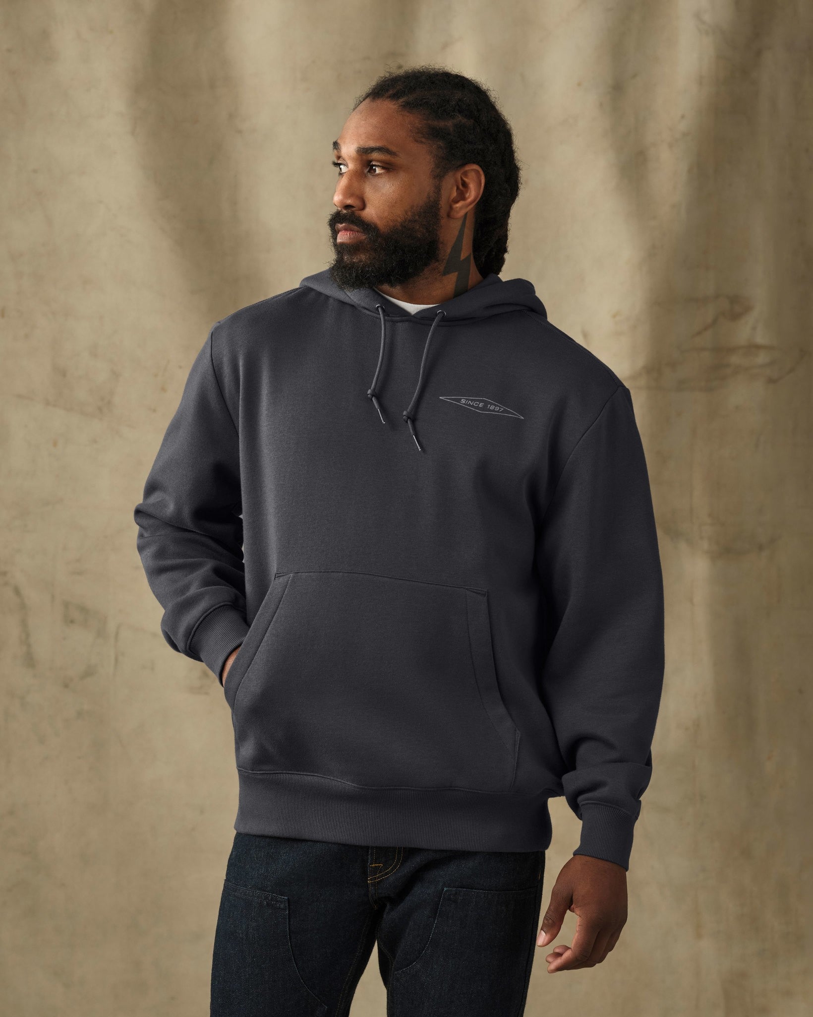 Diamond Graphic Hoodie - Faded Black