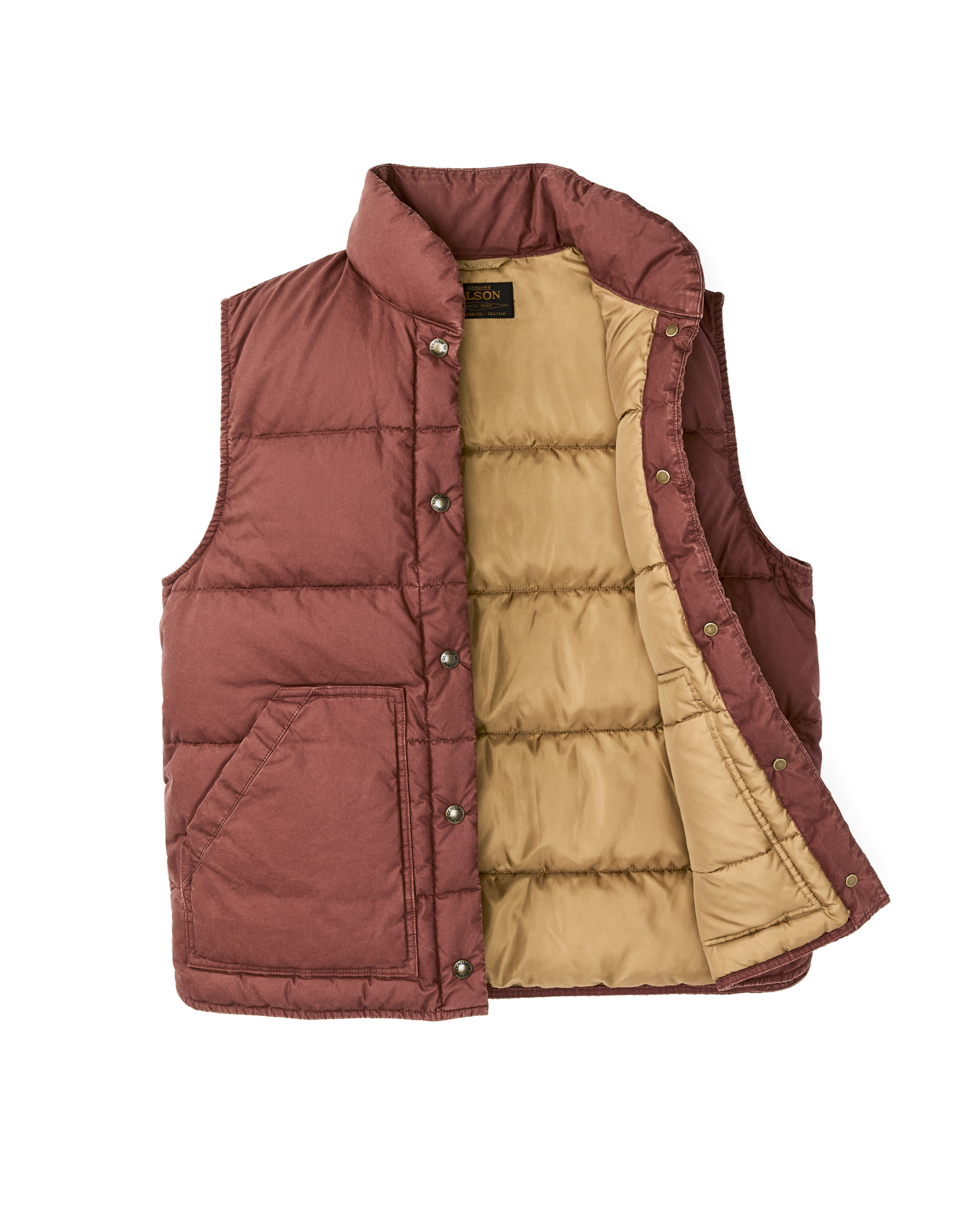 Women's Heritage Cotton Down Vest - Smoked Paprika - Image 5