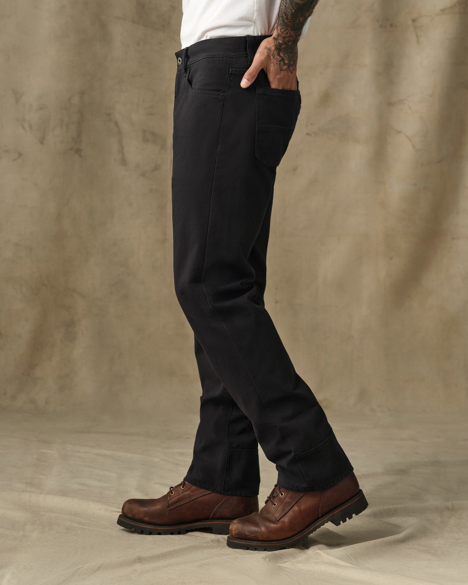 Dry Tin Cloth 5-Pocket Pants - Black - Image 2