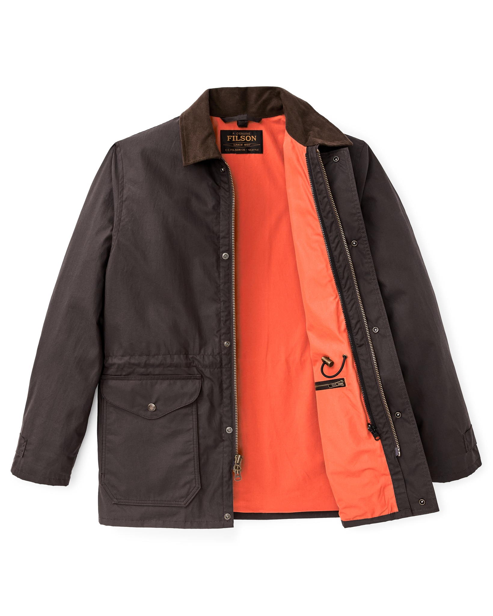 Dry Wax Mile Marker Coat - Dark Brown - Image 2