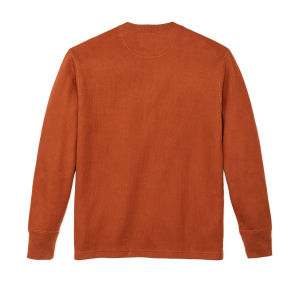 Alternative view of Waffle Knit Henley - Rust