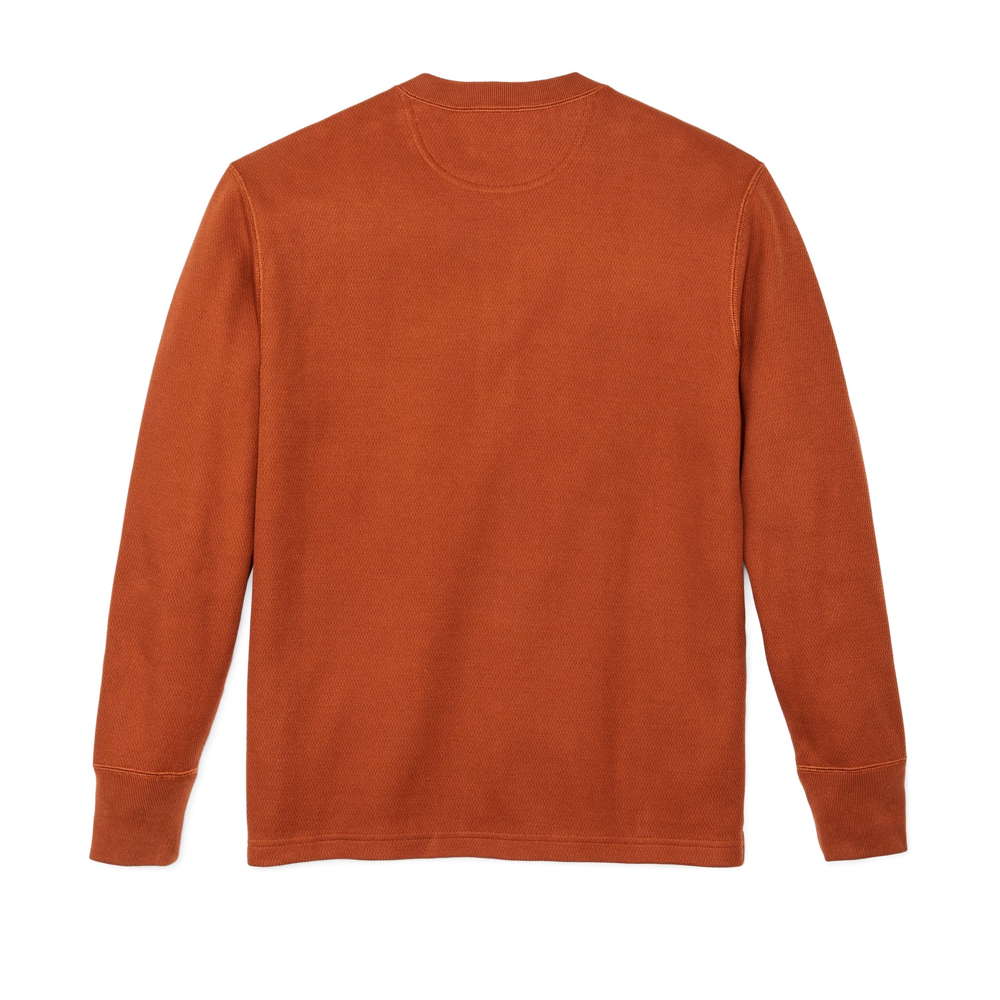 Waffle Knit Henley - Rust - Image 2
