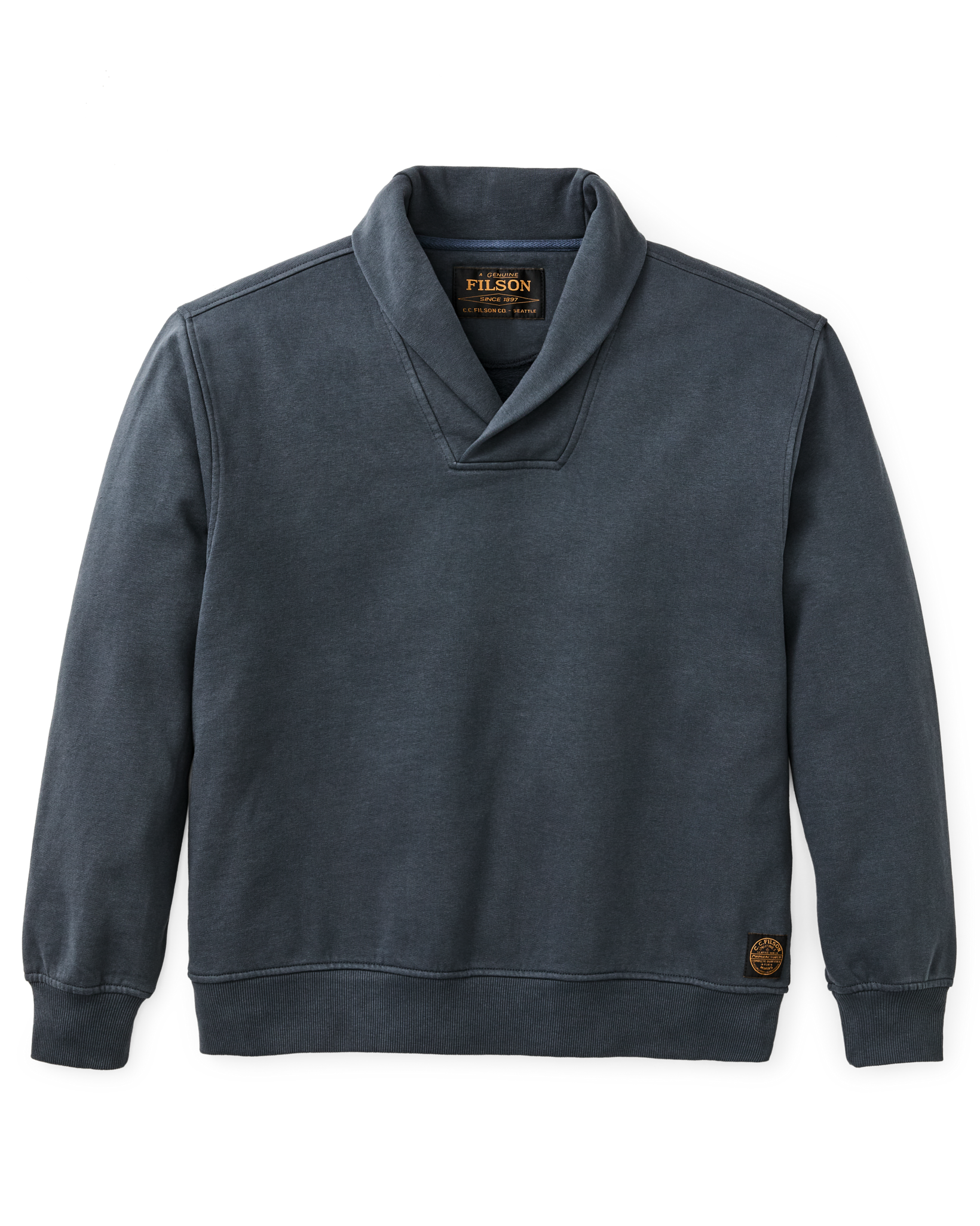 Field Knit Shawl-Neck Sweatshirt - Bluefin - Image 4