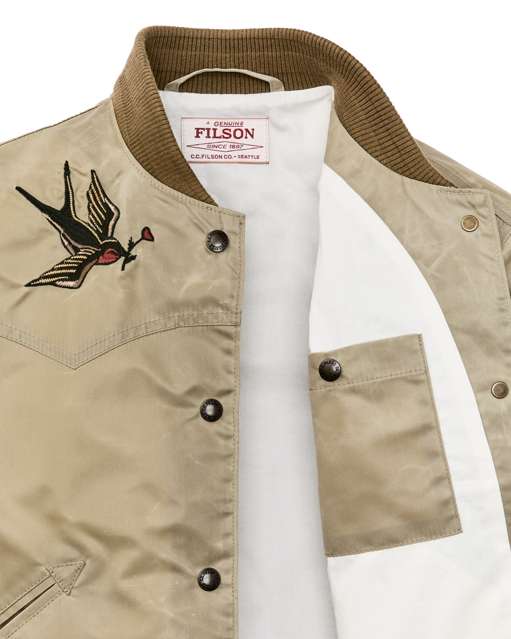 Women's Western Satin Jacket - Silver Sage - Image 10