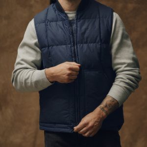Waxed Down Vest - Night Sky