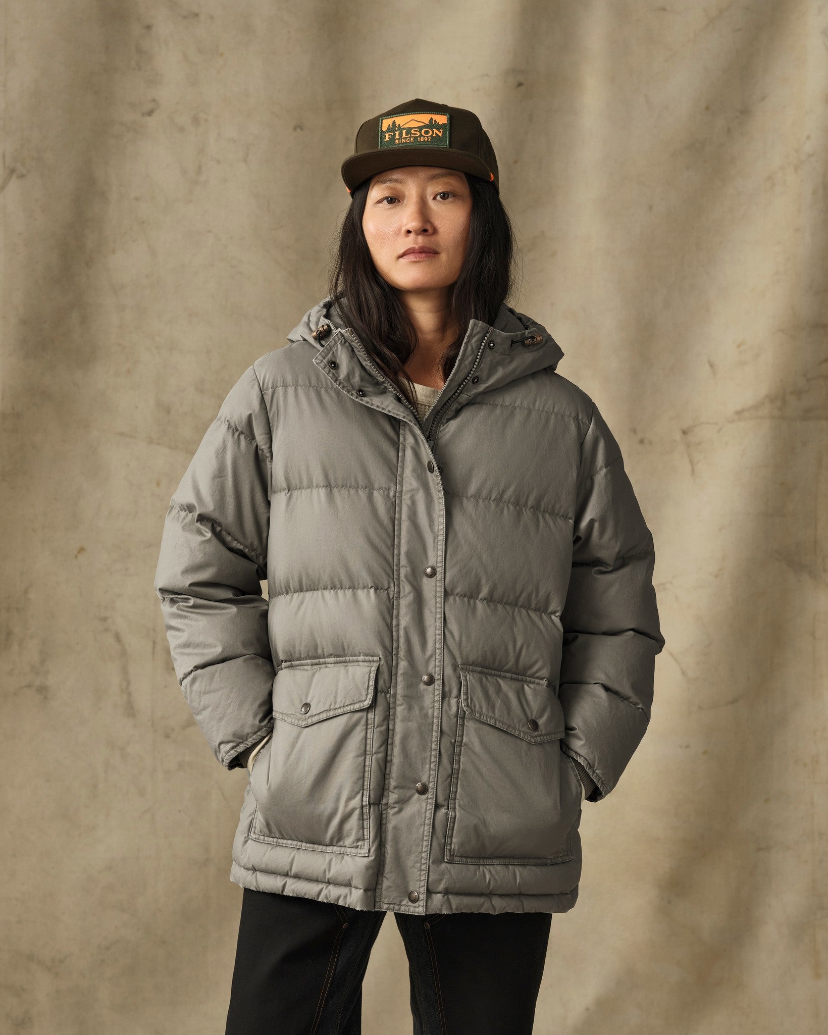 Women's Heritage Cotton Down Parka - Smokey Olive