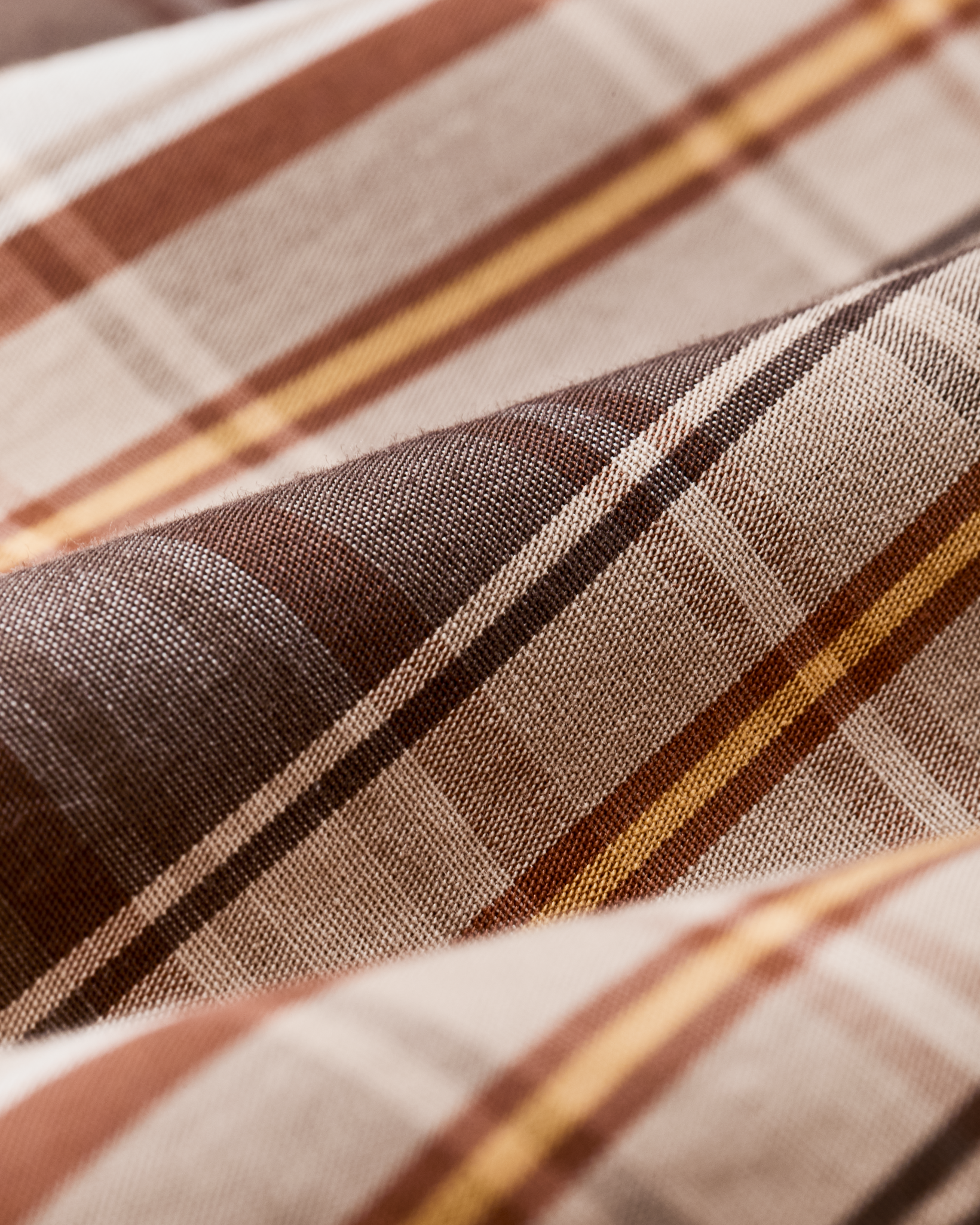Washed Feather Cloth Shirt - Brown Multicolor Plaid - Image 9