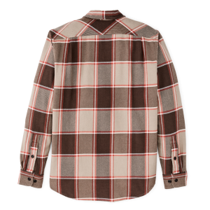Alternative view of Vintage Flannel Work Shirt - Tan / Orange / Multi Plaid