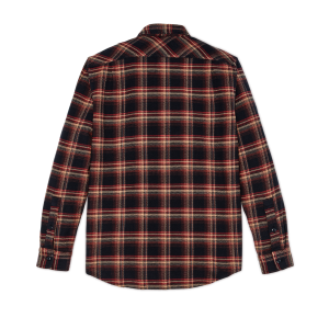 Alternative view of Vintage Flannel Work Shirt - Black / Rust / Multi Plaid