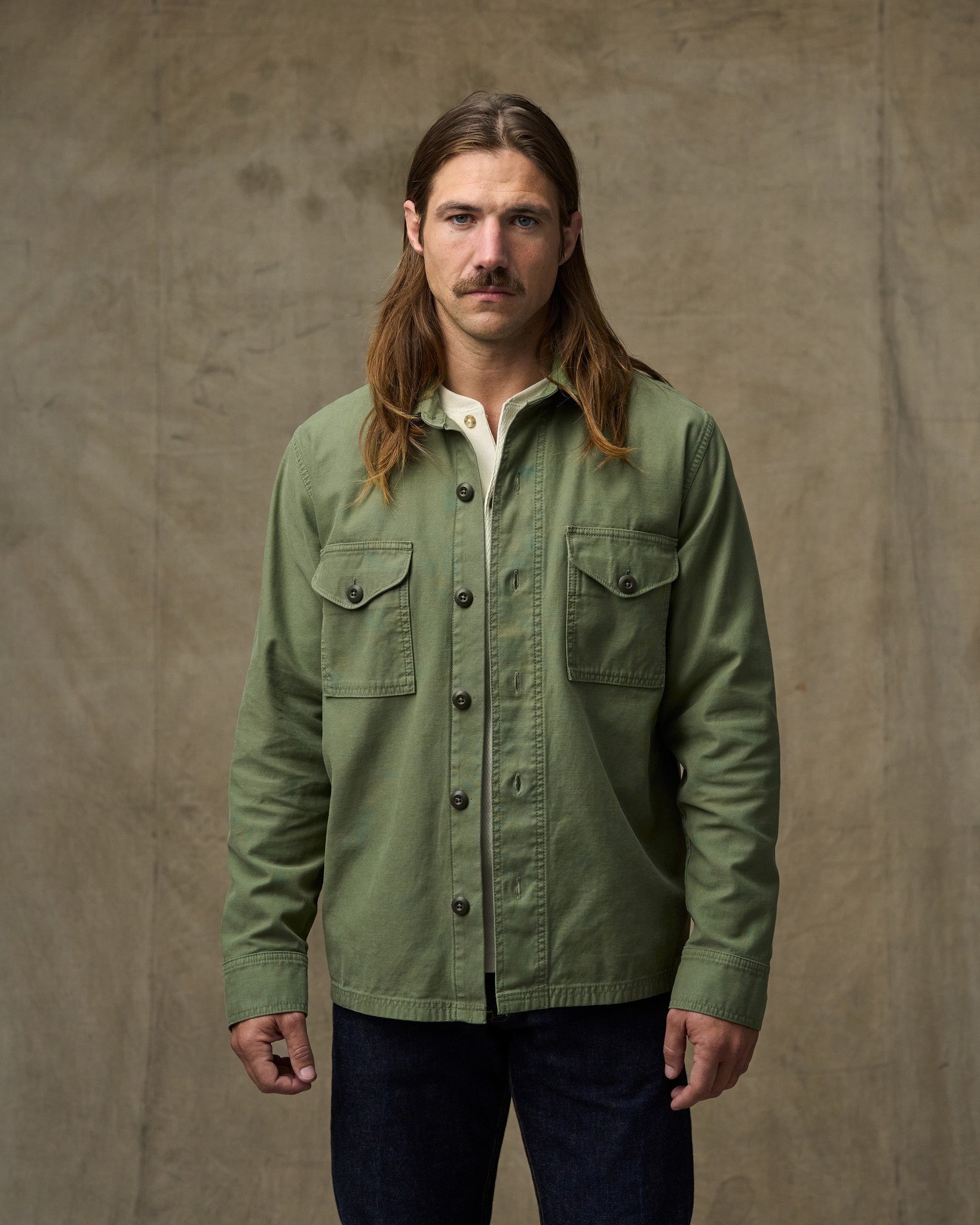 Field Jac-shirt - Washed Fatigue Green - Image 3