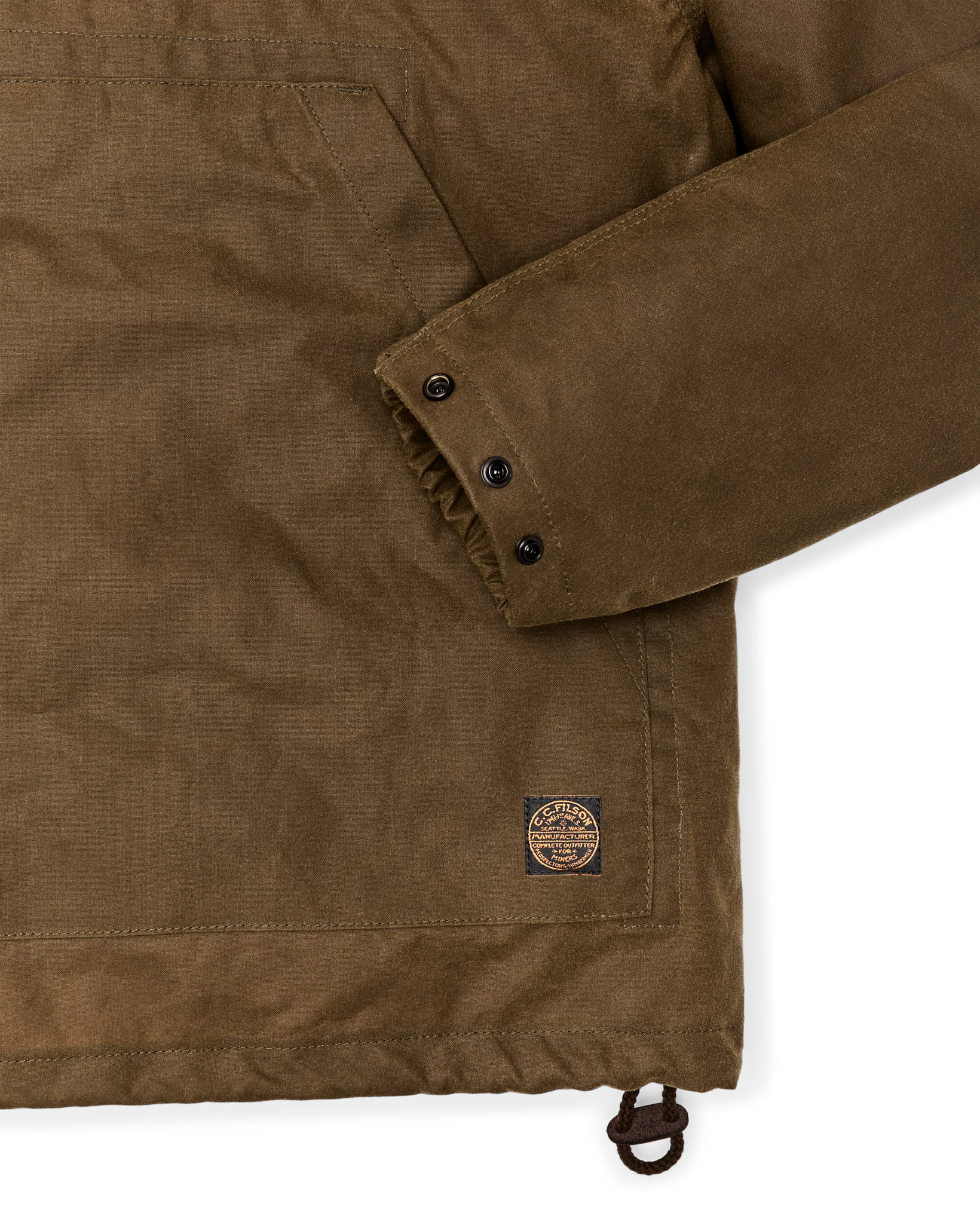 Shelter Cloth Waxed Anorak - Dark Tan - Image 9