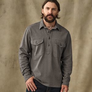 Field Knit Pullover Shirt - Smoke Heather