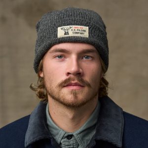Lined Ragg Wool Beanie - Charcoal Black