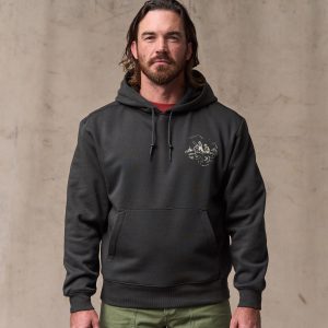 Trout Graphic Hoodie - Faded Black