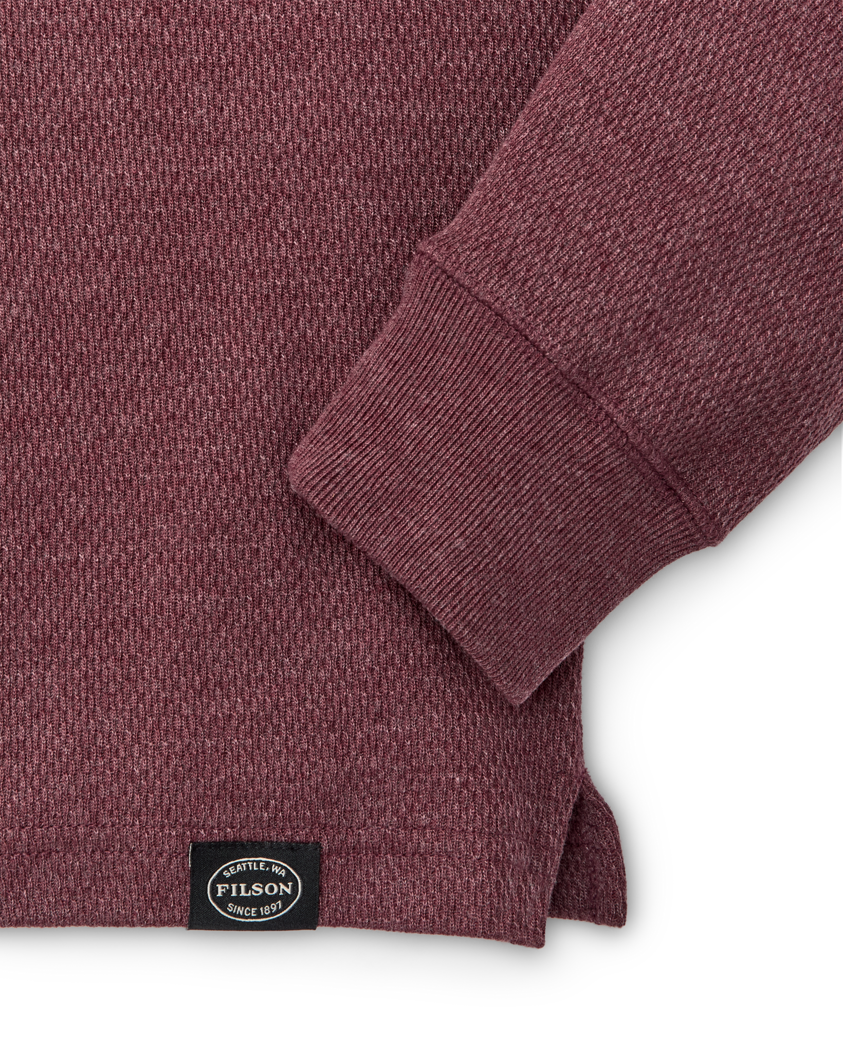 Waffle Knit Thermal Crewneck - Dark Port Heather - Image 6