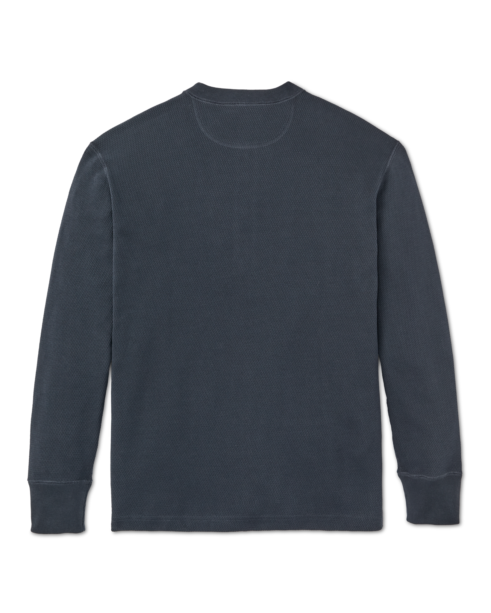 Waffle Knit Henley - Blue Mussel - Image 5