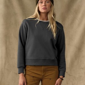 Women's French Terry Crewneck - Faded Black