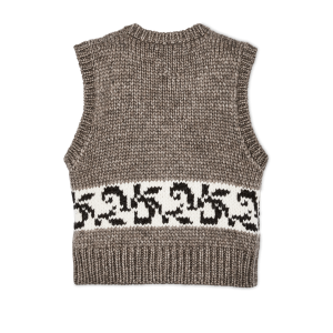 Alternative view of Women's Wool Vest - Gray / Floral