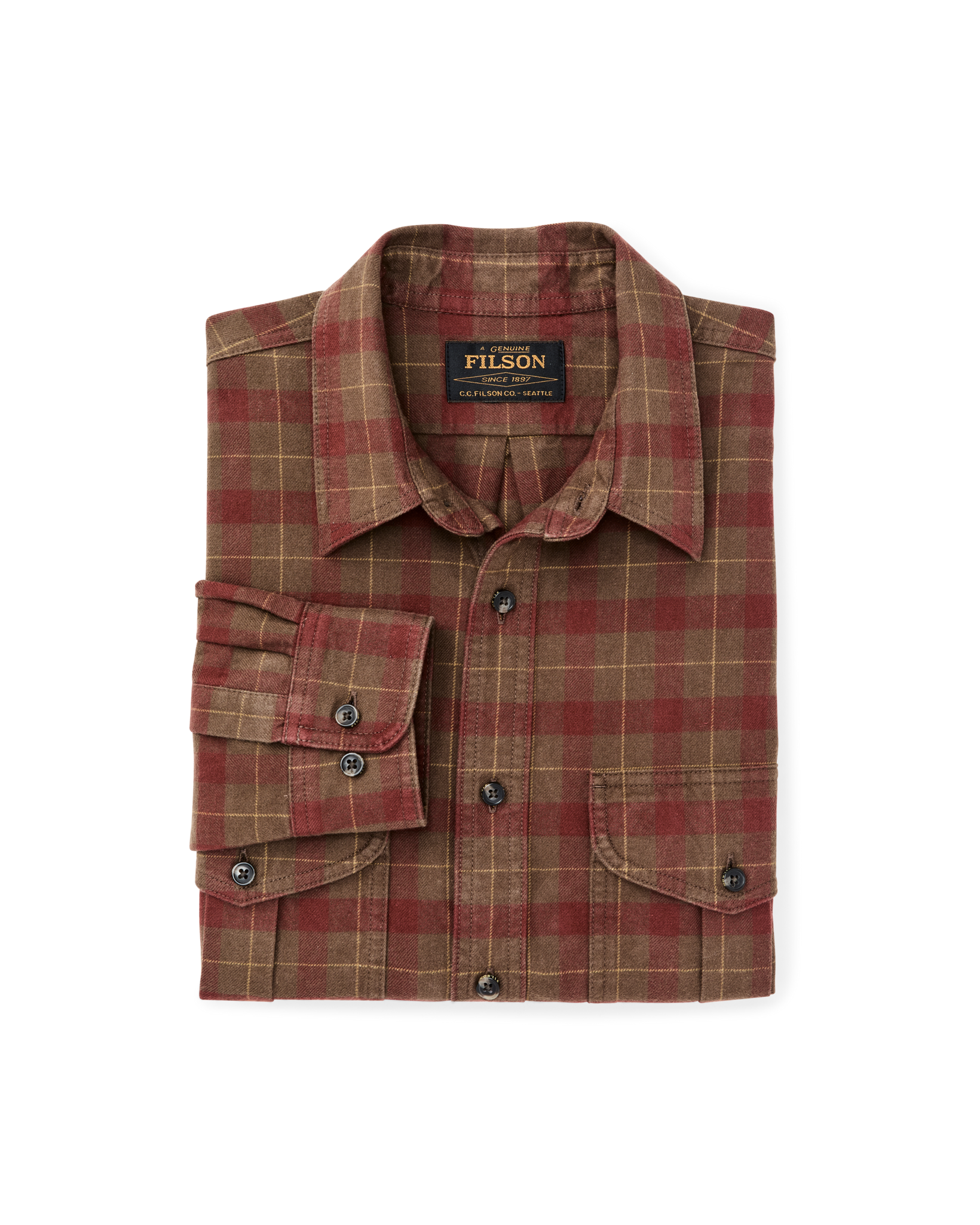 Alaskan Guide Shirt - Brown / Mahogany Plaid - Image 7